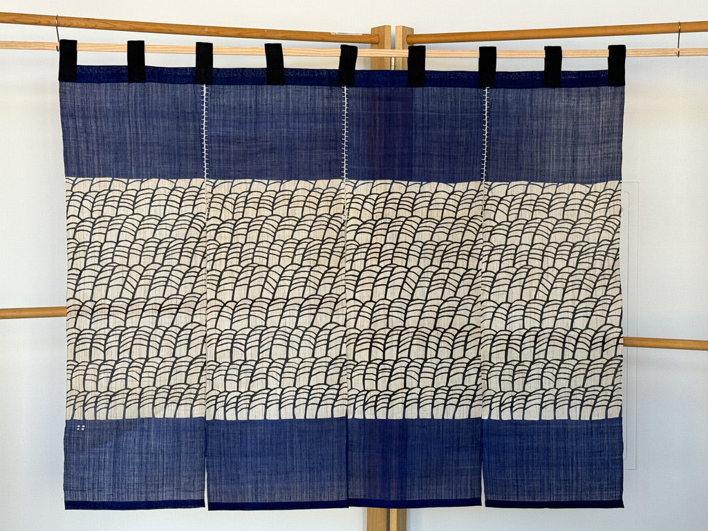 Yotsume Dye House - Noren Curtain "Pampas Grass" 4 panels