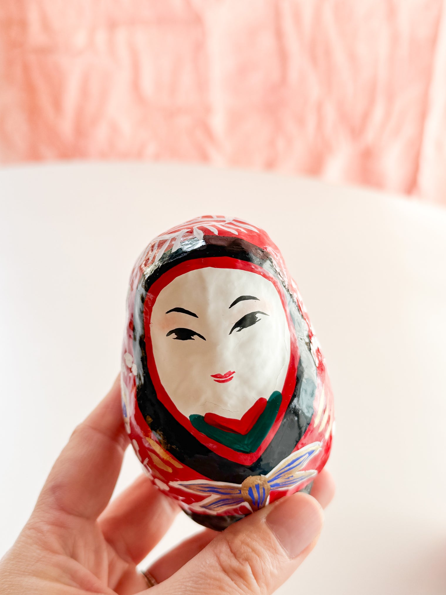 Paper Mache Doll - Girl Daruma