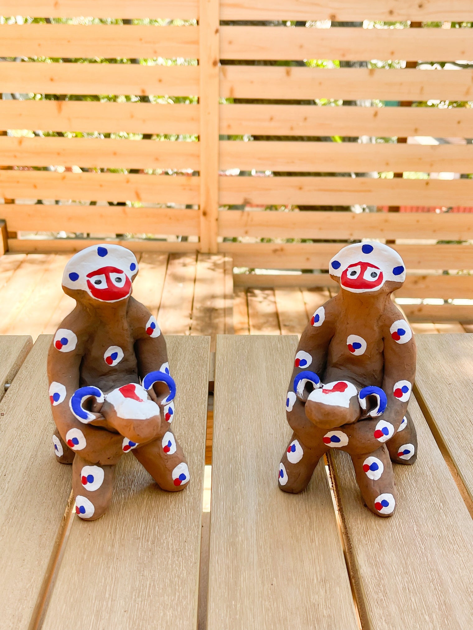 Clay doll - "Umanori Saru" A horseback riding monkey