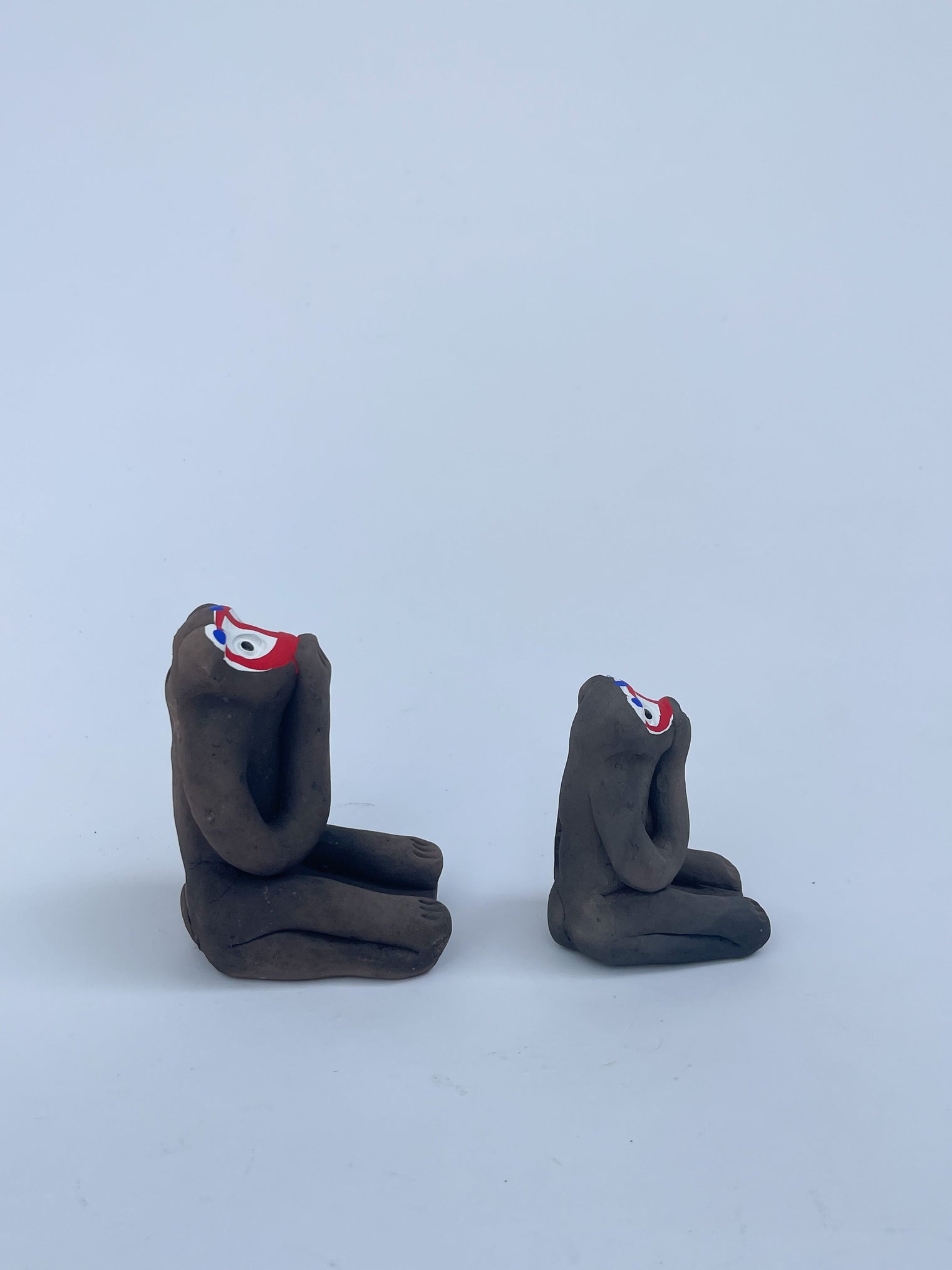 Clay doll - "Meshikui Saru", A happy life wishing monkey