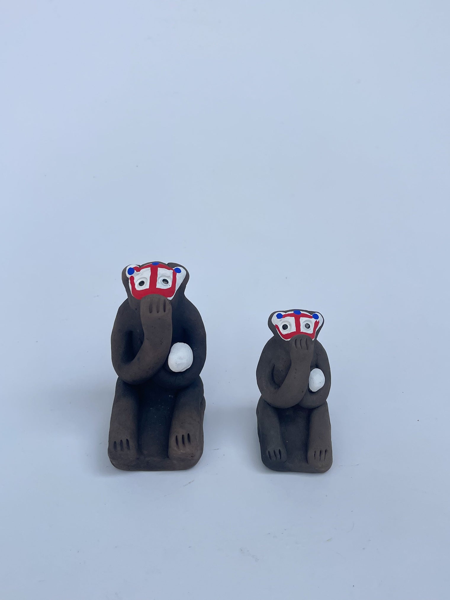 Clay doll - "Meshikui Saru", A happy life wishing monkey