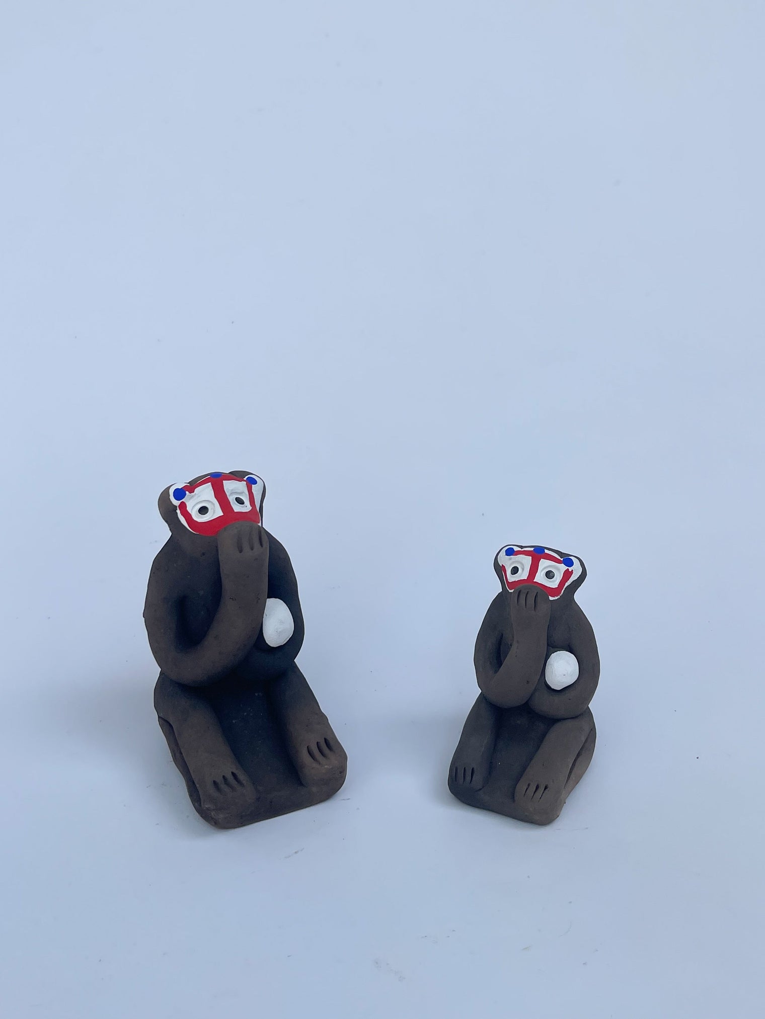 Clay doll - "Meshikui Saru", A happy life wishing monkey