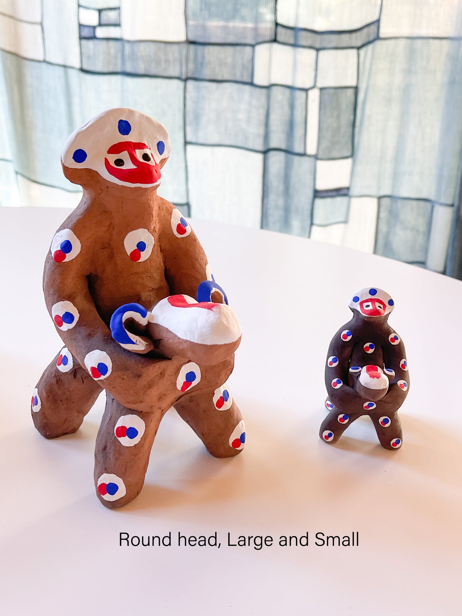 Clay doll - "Umanori Saru" A horseback riding monkey