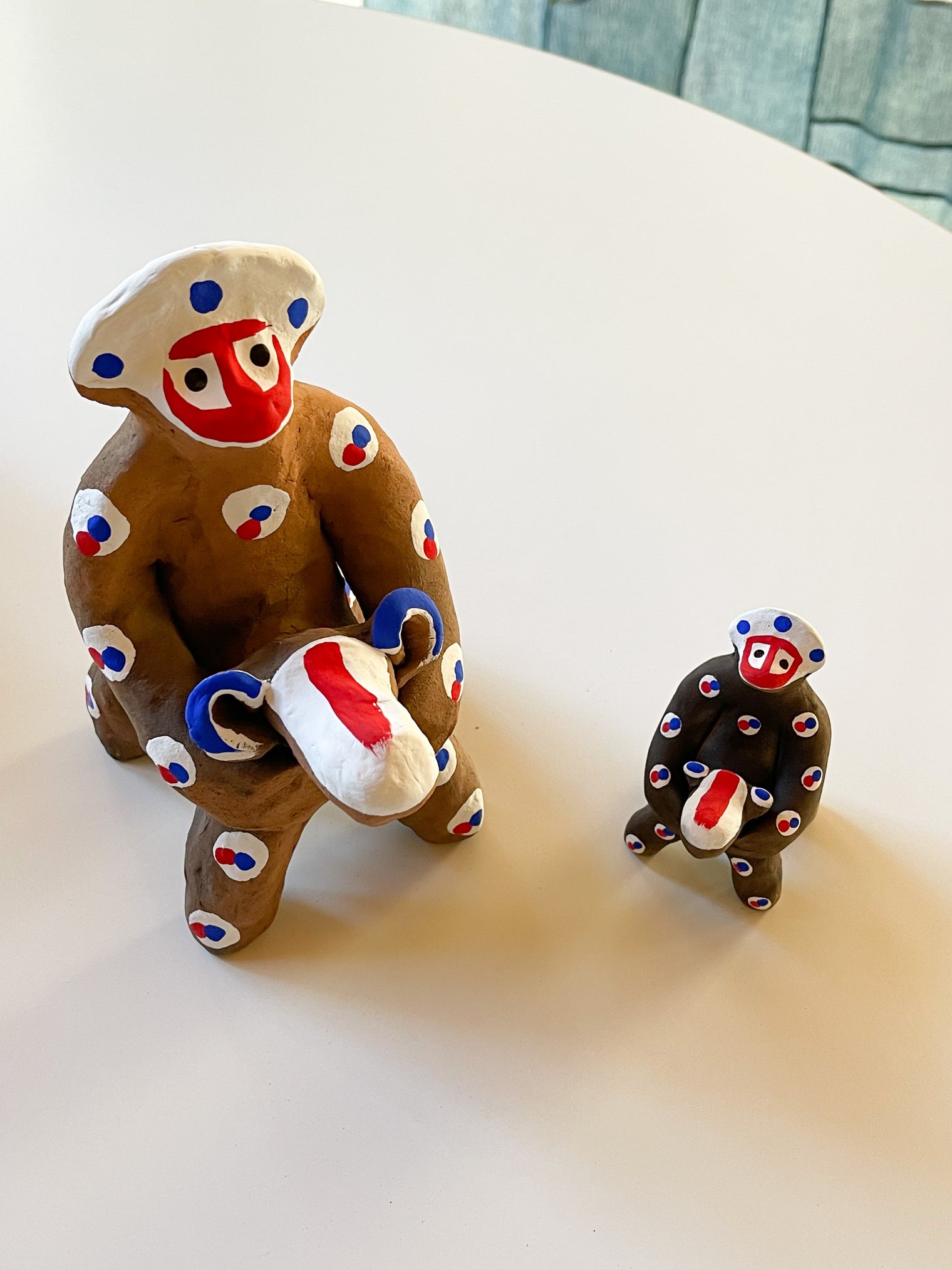 Clay doll - "Umanori Saru" A horseback riding monkey