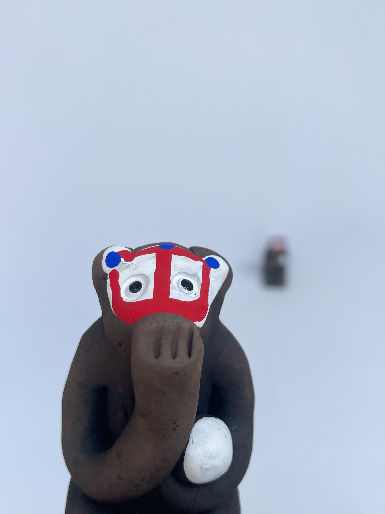 Clay doll - "Meshikui Saru", A happy life wishing monkey