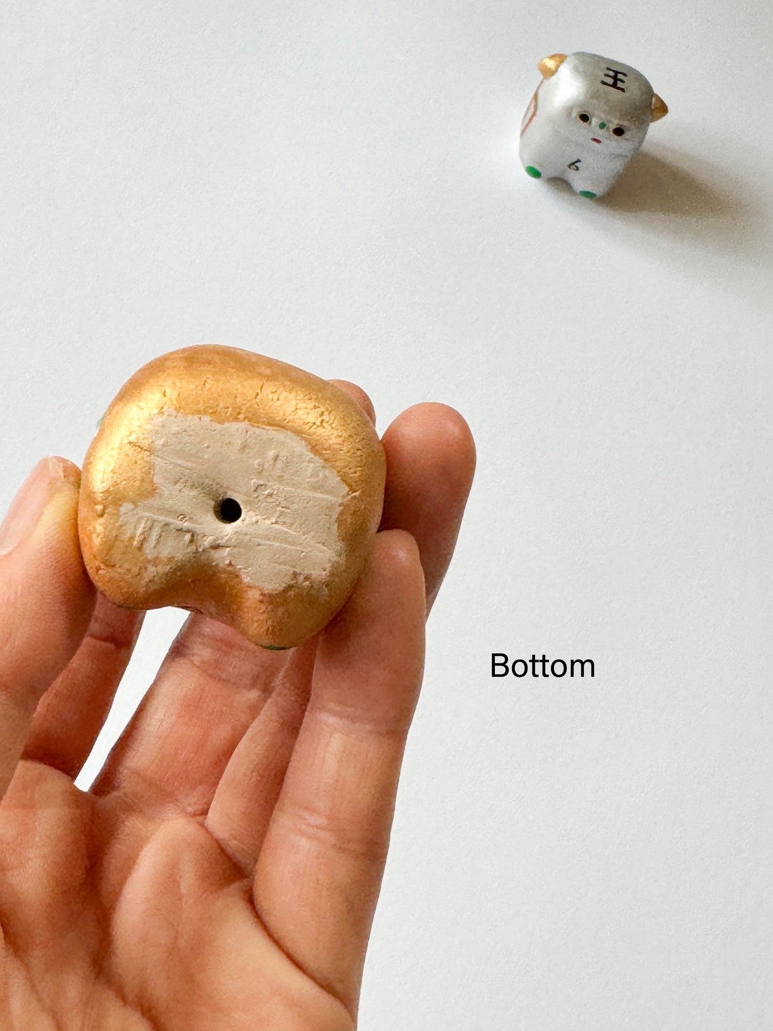 Clay doll - Gold & Silver "Shishi" guardian lion set