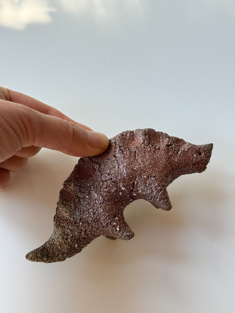 Nakadera kiln - Small Creature Figurine, Stegosaurus