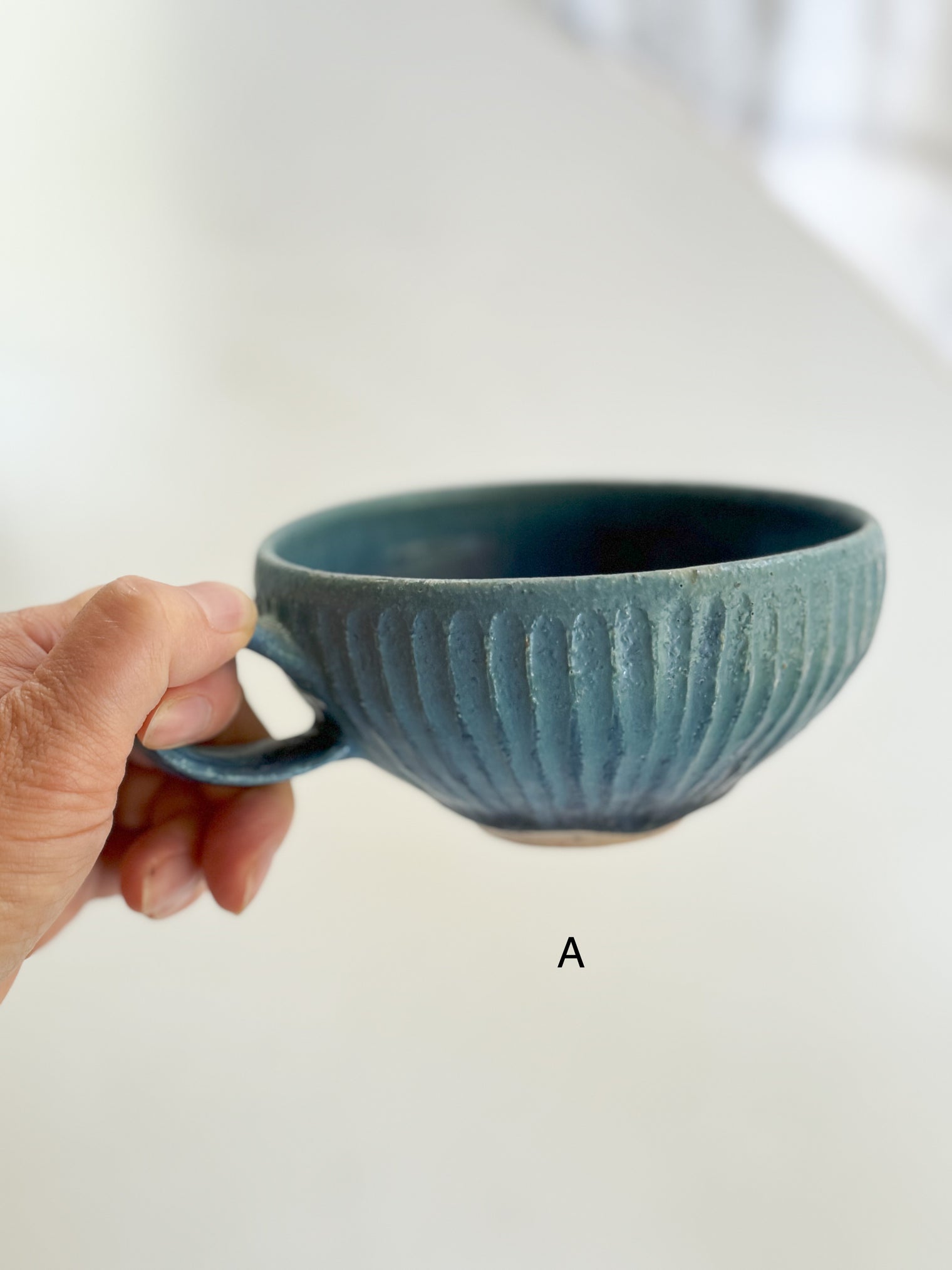 Ayoo Pottery by Naoki Kanazawa - Soup cup, "Blue scenery"