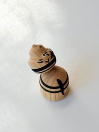 Wooden Top Toy - Tiger