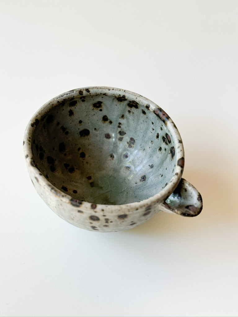 Moriyama Kiln -  "Teno" katakuchi bowl, Grey