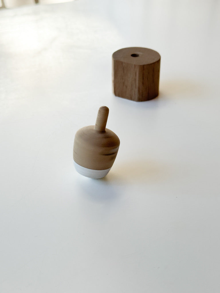 Wooden Top Toy - Cow