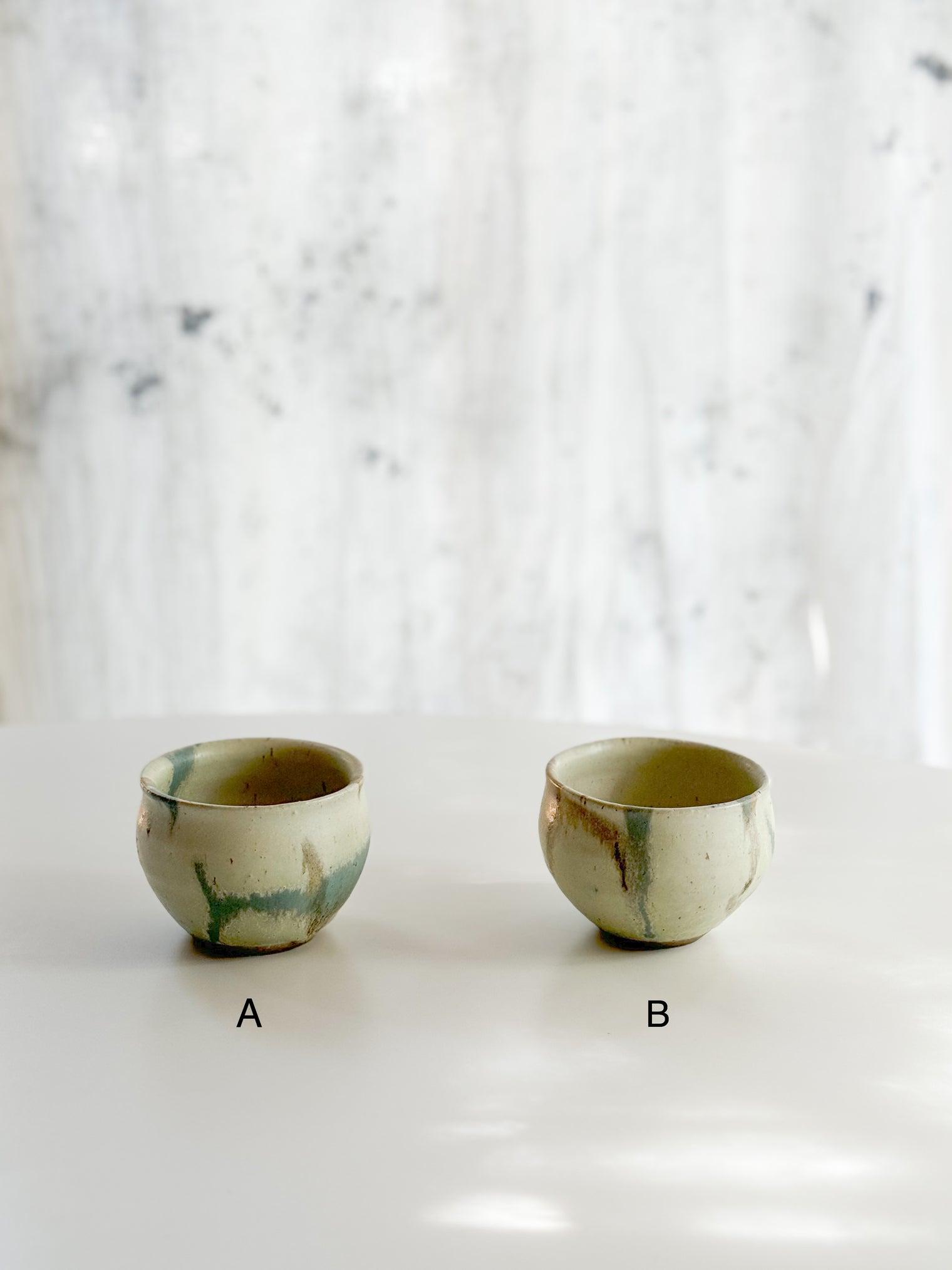 Ayoo Pottery by Naoki Kanazawa -  Round Yunomi Cup "Seashell and the Sea"