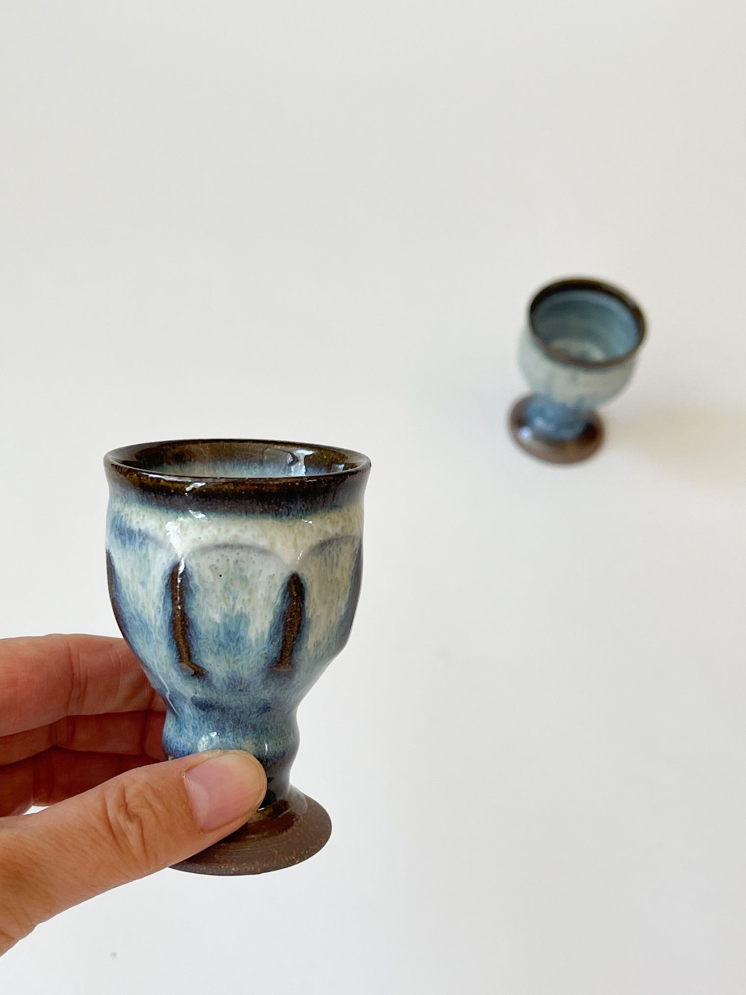 Nakadera kiln - Mini Goblet, blue