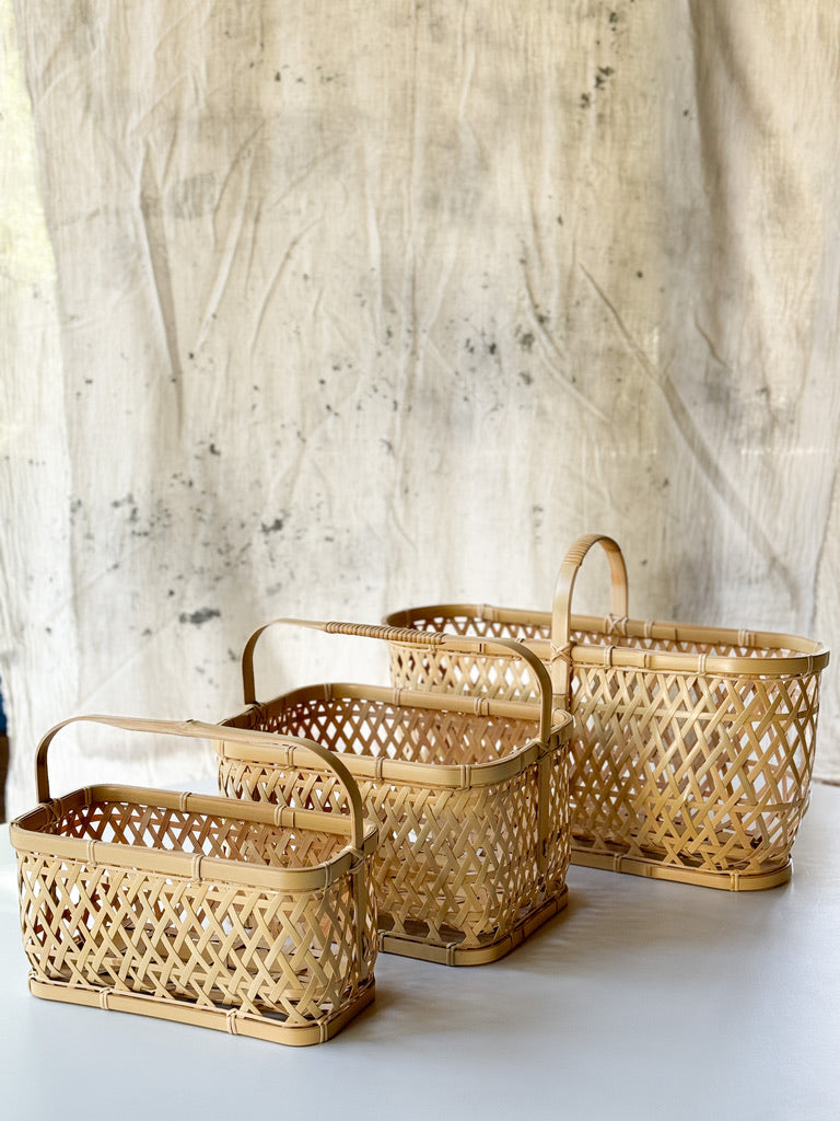 Bamboo Basket by Youn Minyoung - "Sukkiri Kaban", Medium