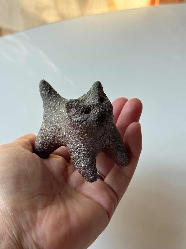 Nakadera kiln - Small Creature Figurine, Cat
