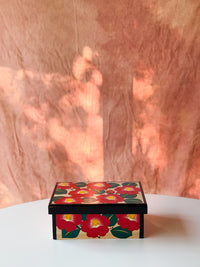 Sumioka Folk Toy Factory - "Hanatebako" Camellia Box, Red