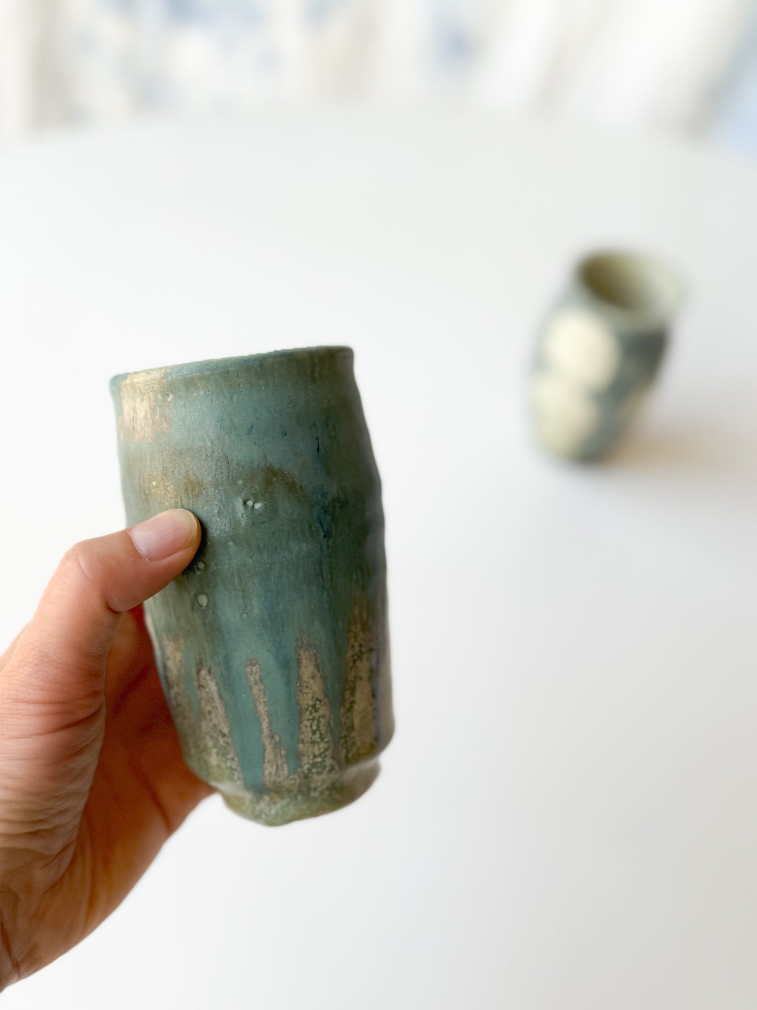 Ayoo Pottery by Naoki Kanazawa - Tall Cup, "Sea flower"