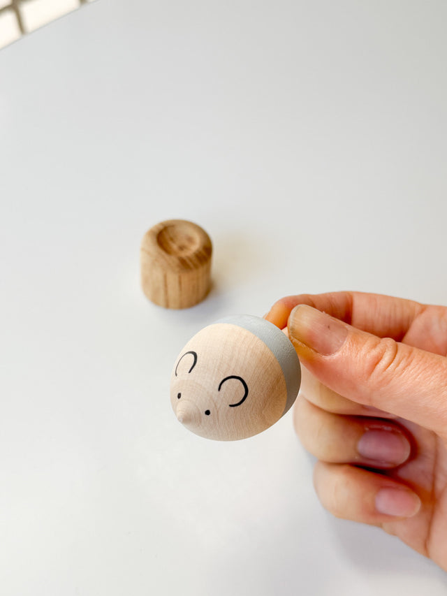 Wooden Top Toy - Mouse