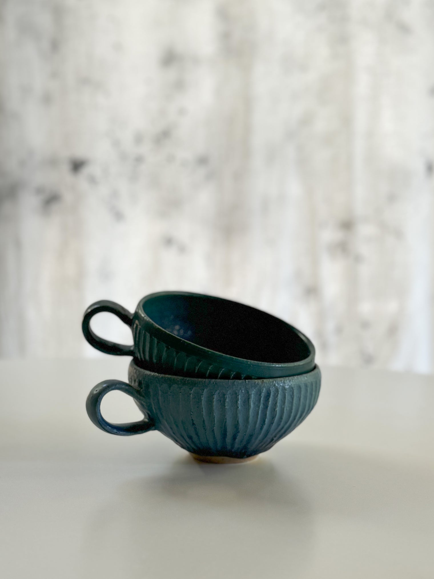 Ayoo Pottery by Naoki Kanazawa - Soup cup, "Blue scenery"