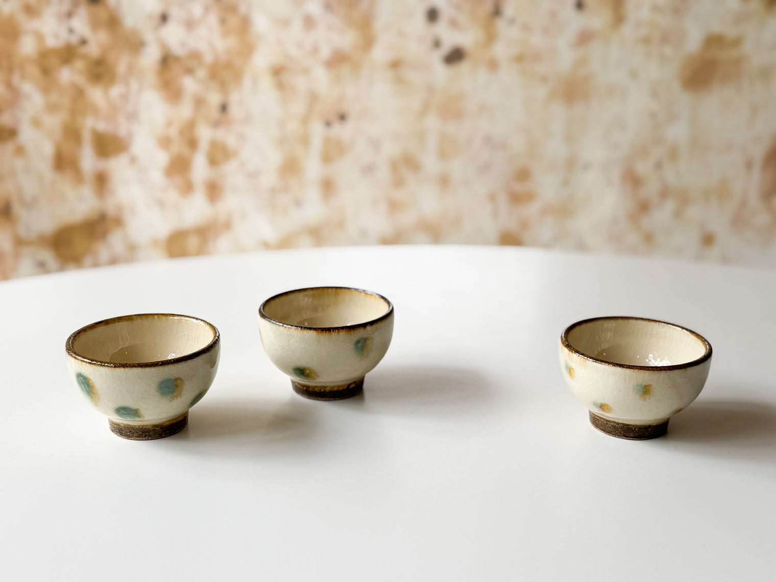 Fumoto Kiln -  Small Yunomi Cup, Polka Dot