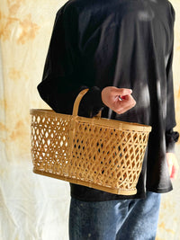 Bamboo Basket by Youn Minyoung - "Sukkiri Kaban", Oval