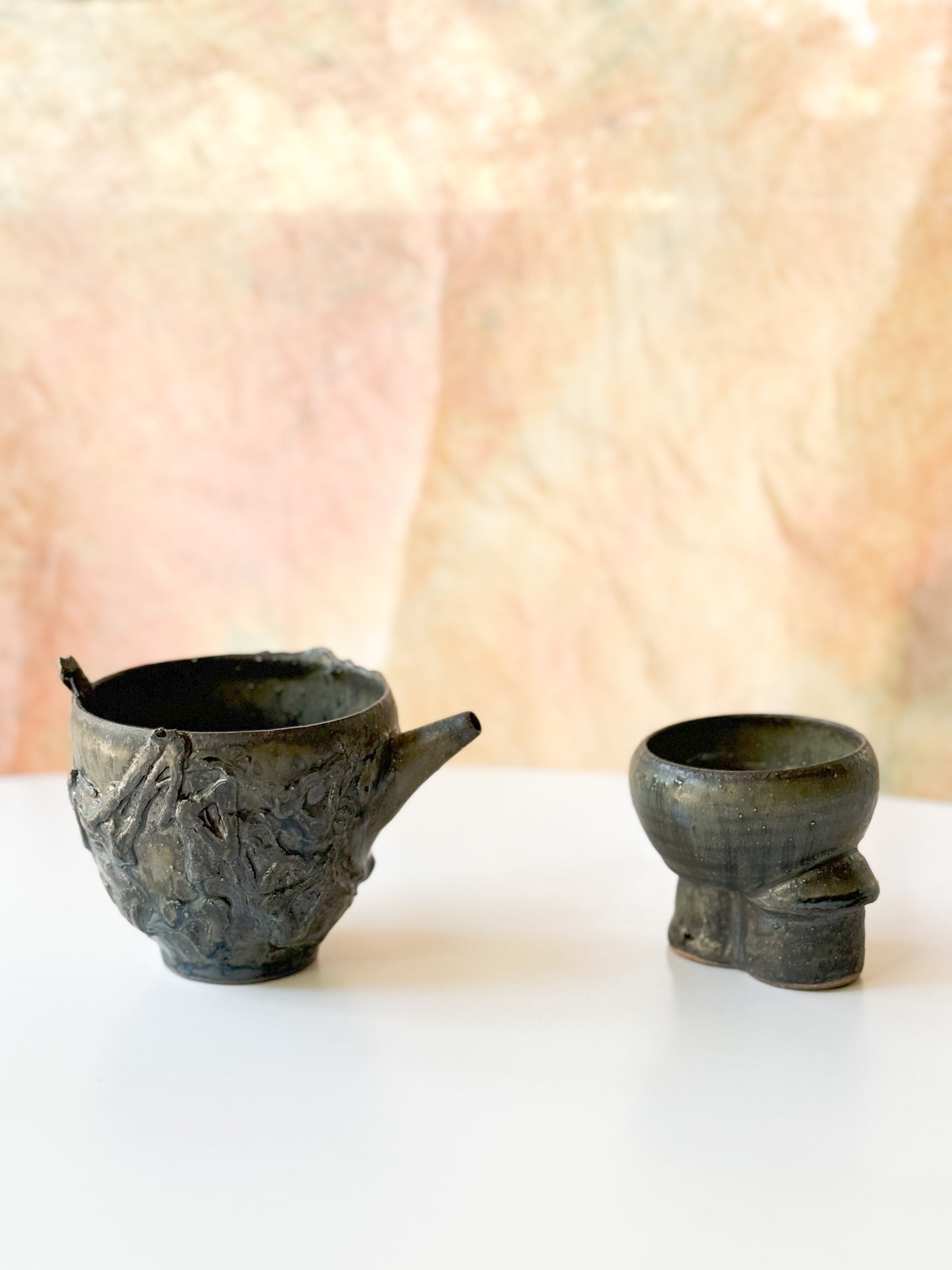 Issaki Kiln, Difficult to hold cup, footed cup, Yoka Good Things