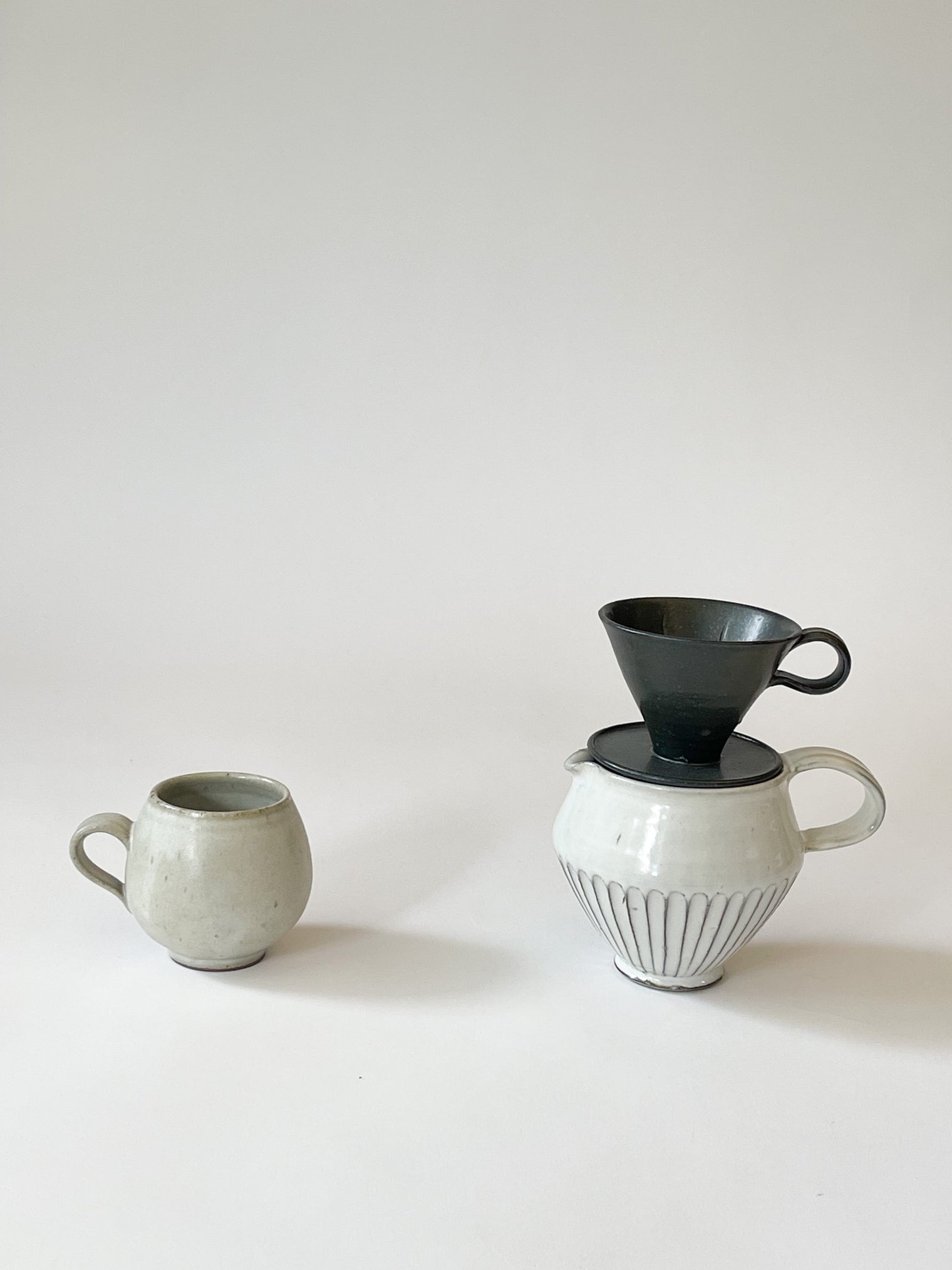 Yamanokuchi Kiln -  "Moonlight" Coffee dripper set, wide