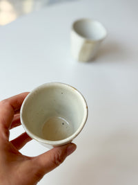 Yamanokuchi Kiln - Small cup "Chamfer", Moonlight (White)