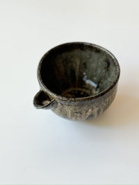 Moriyama Kiln -  "Teno" katakuchi bowl, Dark