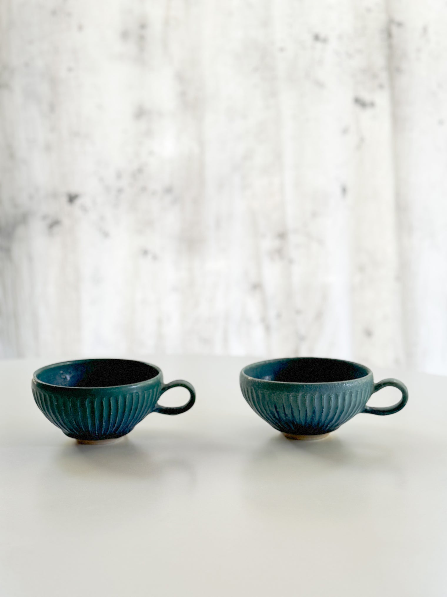 Ayoo Pottery by Naoki Kanazawa - Soup cup, "Blue scenery"