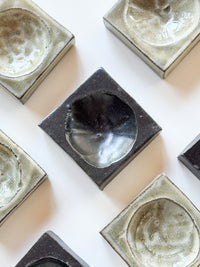 Yamanokuchi Kiln - Tiny Square Garnish Holder, Light