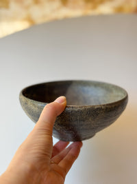 Moriyama Kiln - Bowl, Brush Pattern, Dark Brown