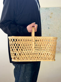 Bamboo Basket by Youn Minyoung - "Sukkiri Kaban", Oval