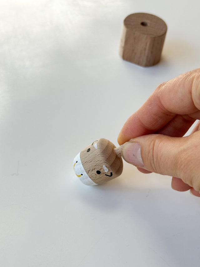 Wooden Top Toy - Cow