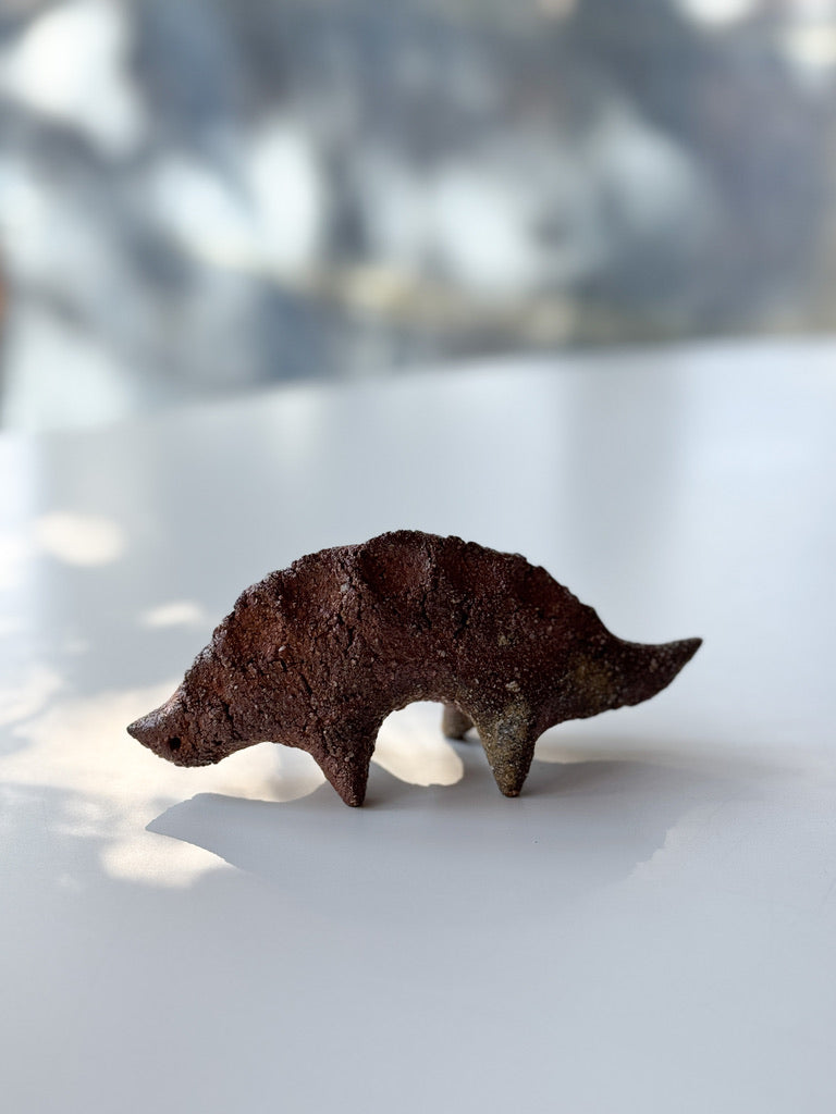Nakadera kiln - Small Creature Figurine, Stegosaurus