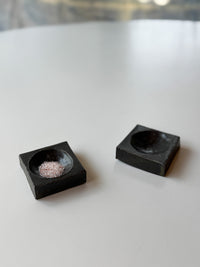 Yamanokuchi Kiln - Tiny Square Garnish Holder, Black