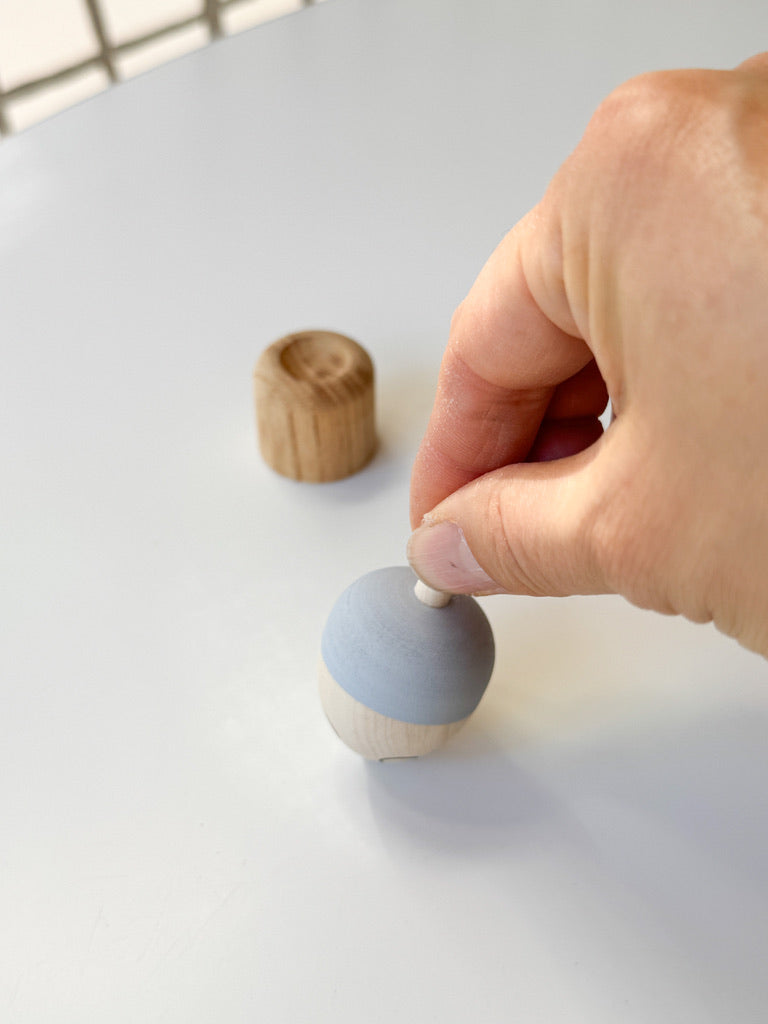 Wooden Top Toy - Mouse