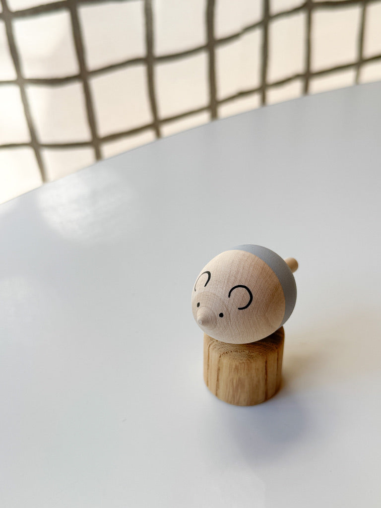 Wooden Top Toy - Mouse