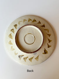 Issaki kiln -  Straw White Ash Glaze Plate, CAT!