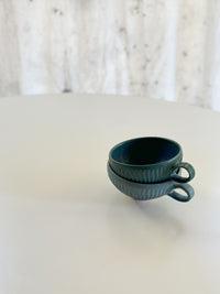 Ayoo Pottery by Naoki Kanazawa - Soup cup, "Blue scenery"