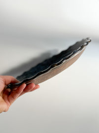 Mizuho Kiln - Floral Oval Shallow Bowl