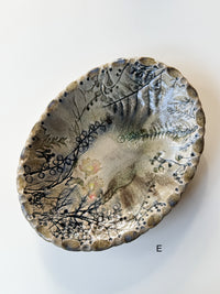 Mizuho Kiln - Floral Oval Shallow Bowl