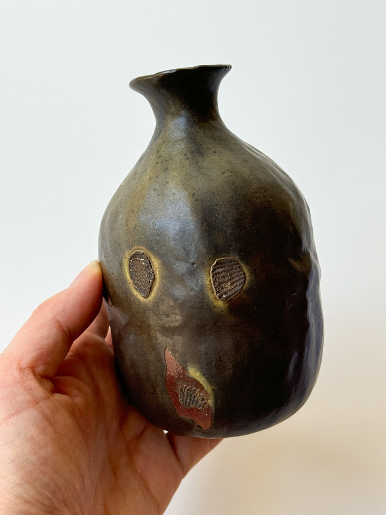 Nakadera kiln - Yakishime Vase, Tall