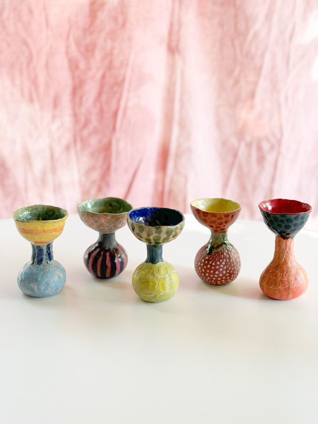 Miki Oka Ceramic -  Rattle mini goblet