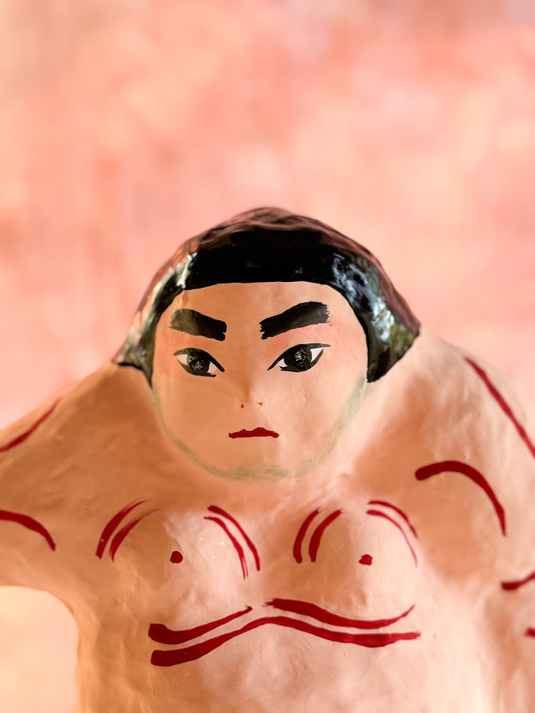 Paper Mache Doll - Rikishi Sumo Wrestler!