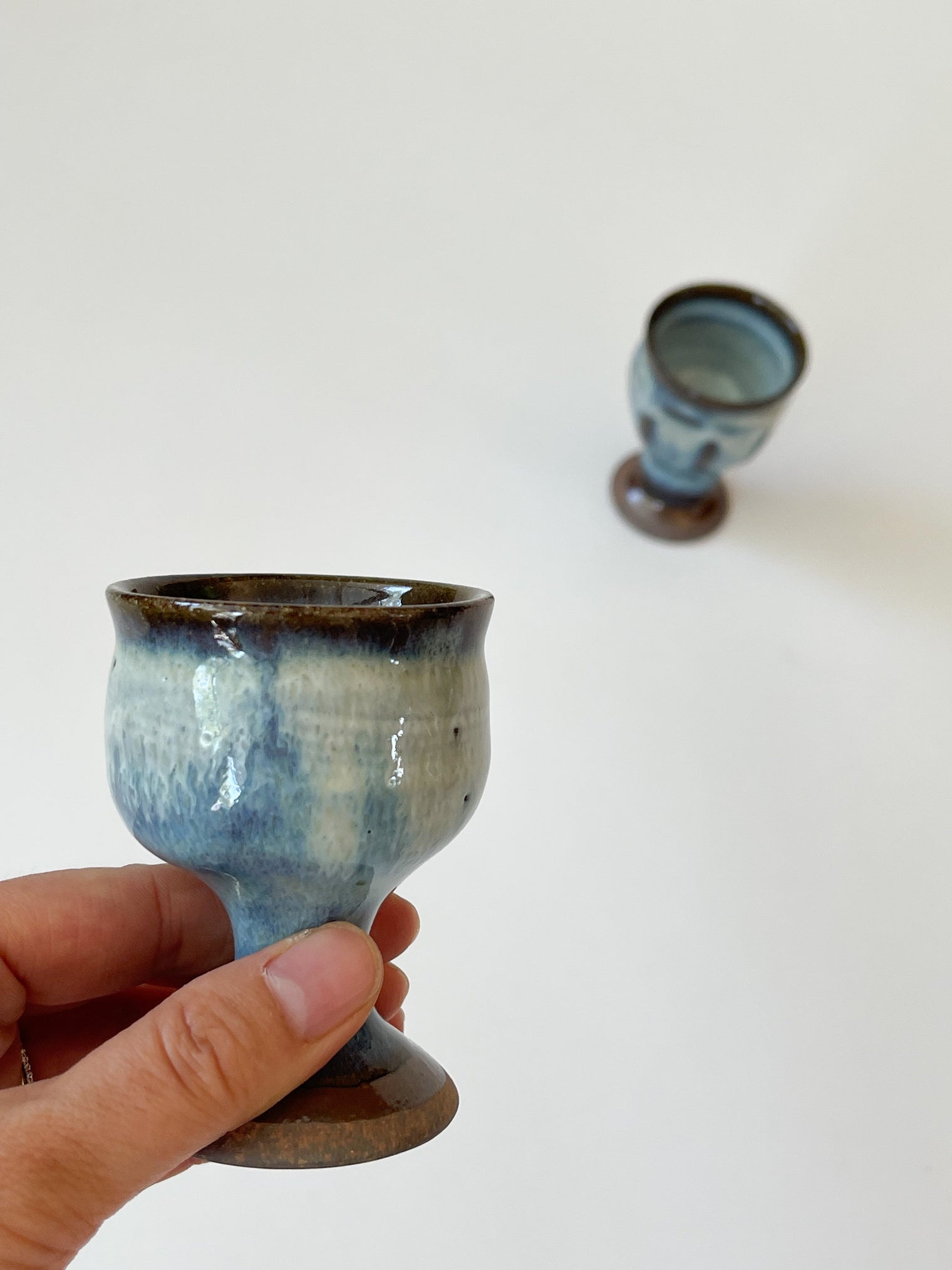 Nakadera kiln - Mini Goblet, blue