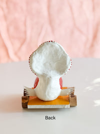 Paper Mache Doll - Ranchu Goldfish on a cart!