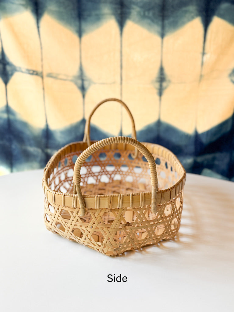 Yasuo Fukusaki - Shallow bamboo basket, two handle