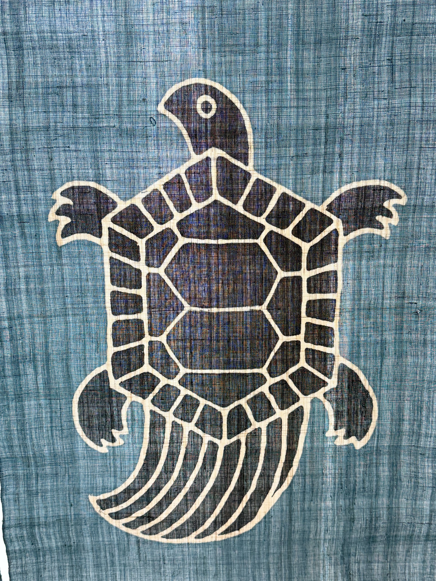 Yotsume Dye House -  Noren Curtain "Crane and Tortoise"