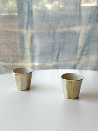 Yamanokuchi Kiln - Small cup "Chamfer", Moonlight (White)